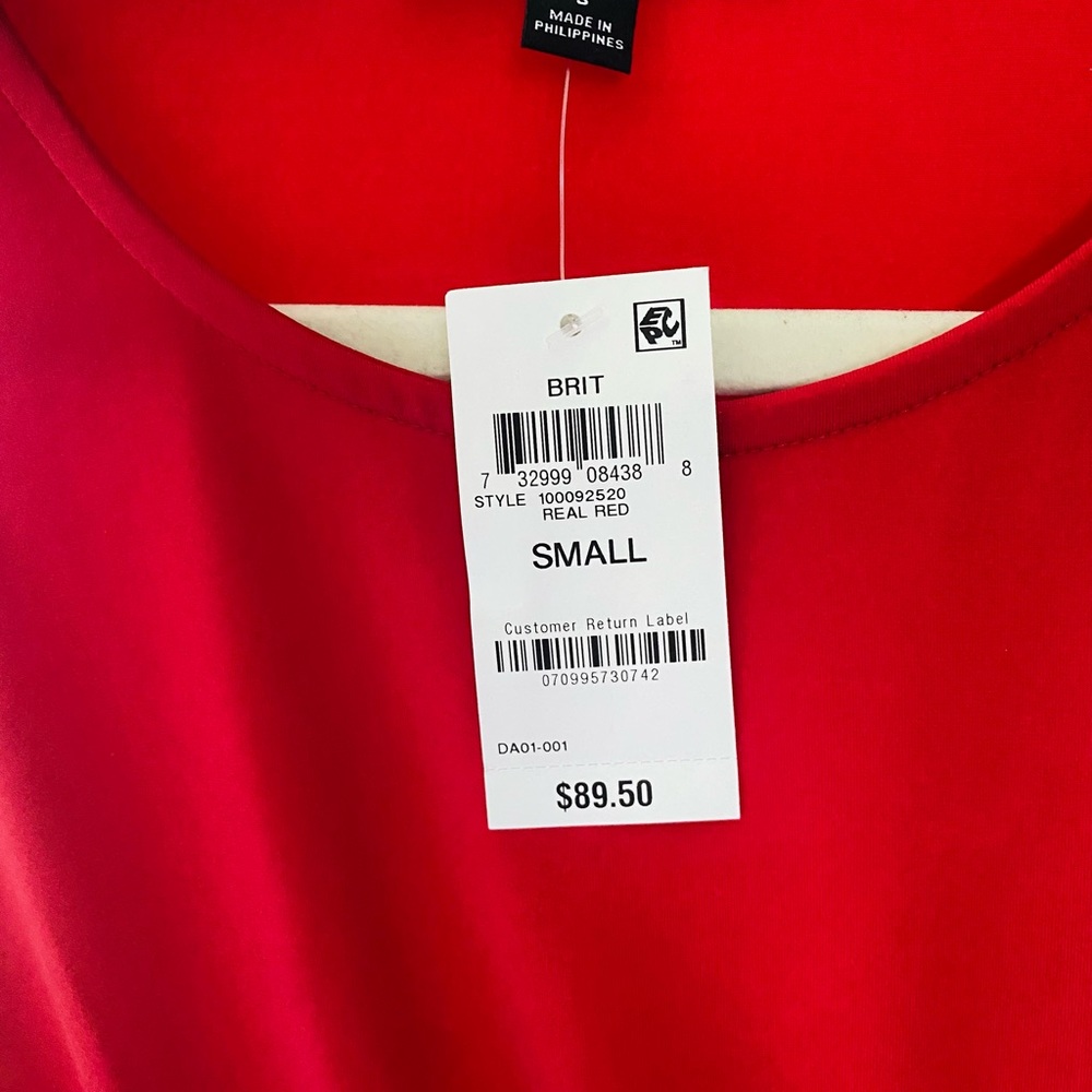 Women’s long sleeve rouched red dresss size SMALL